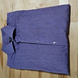 👔 BOSS Hugo Boss Slim Fit Purple Check Dress Shirt 17 43